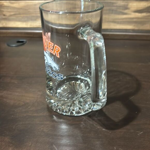 Denver Broncos NFL Football Colorado Beer Stein Glass Handle Cup - Picture 3 of 7